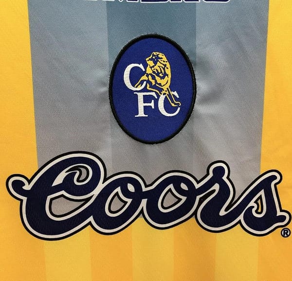 Retro 95/97 Chelsea Away Yellow Soccer Jersey - Image 5