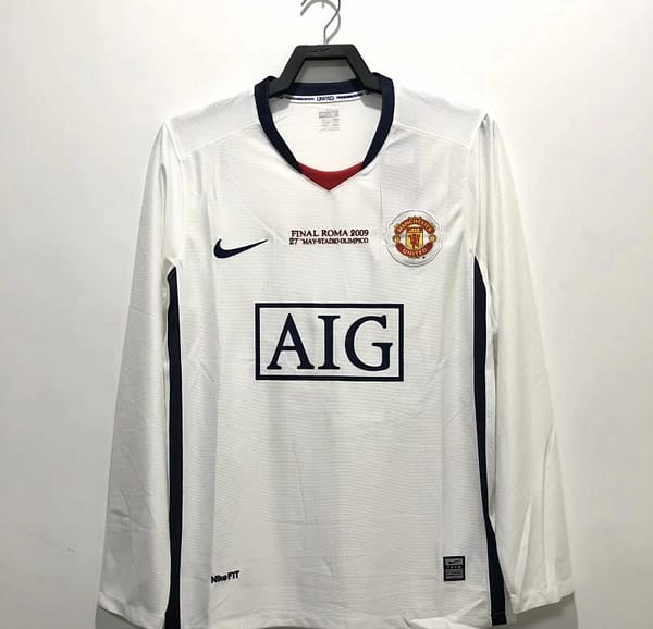 Retro 08/09 Manchester United Away Champions Version Soccer Jersey