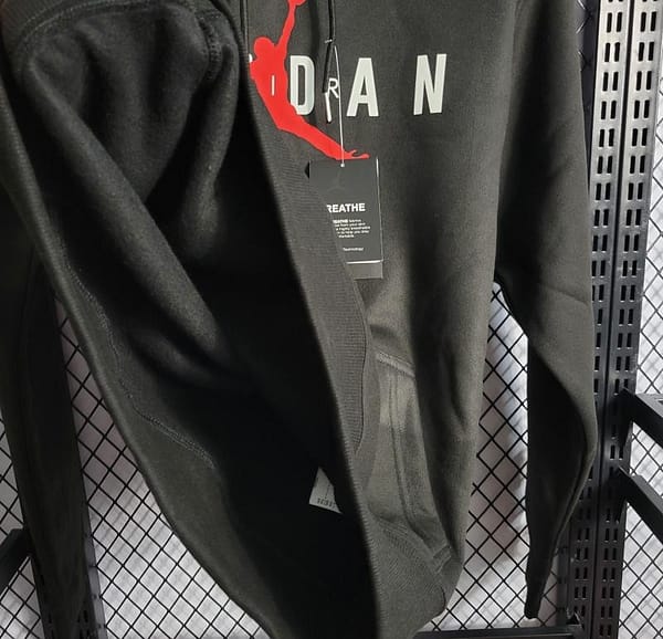 2022 NBA Jordan Men's And Women's Hoodie Black - Image 5