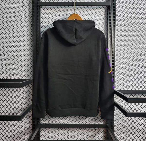 2022 NBA Men's And Women's Hoodie Black - Image 5
