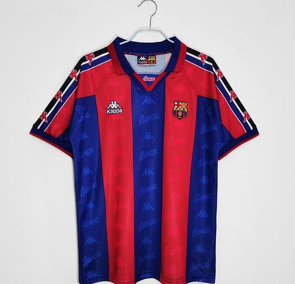 Retro 1995/97 Barcelona Home Soccer Jersey