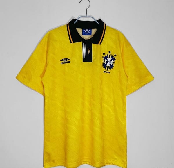 Retro 1991/93 Brazil Home Soccer Jersey