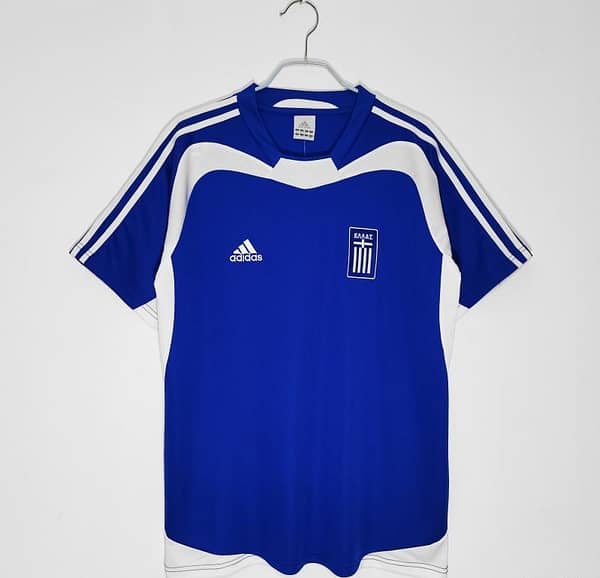 Retro 2004 Greece Home Soccer Jersey