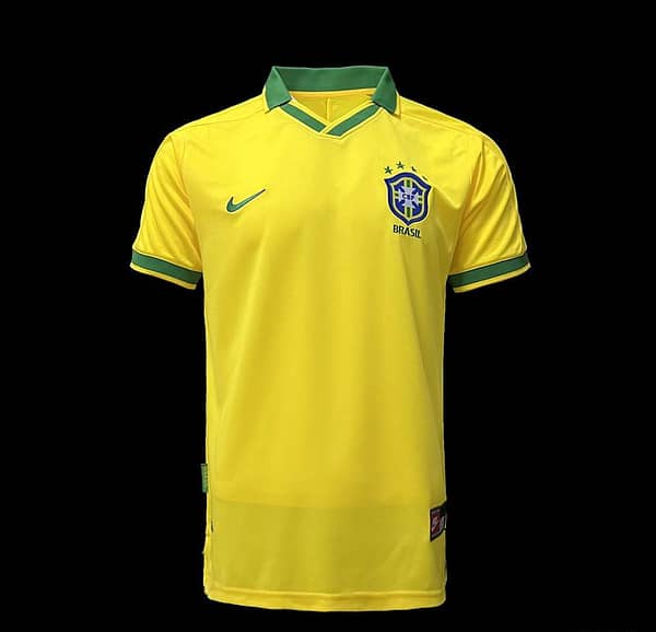 Retro 1997 Brazil Home Soccer Jersey