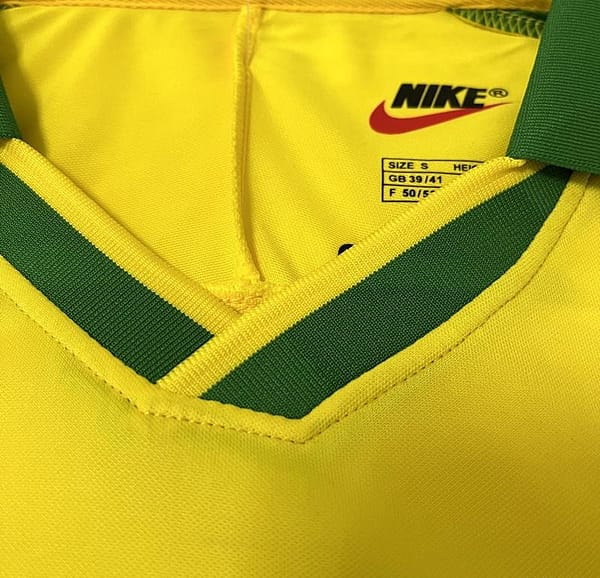 Retro 1997 Brazil Home Soccer Jersey - Image 9