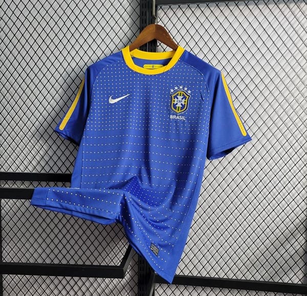 Retro 2010 Brazil Away Soccer Jersey