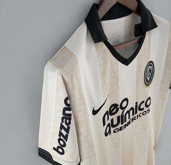Retro 2010 Corinthians 100th Anniversary Beige Jersey - Image 5