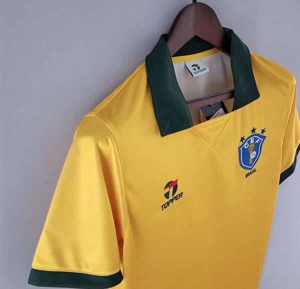Retro 1988 Brazil Home Soccer Jersey - Image 4