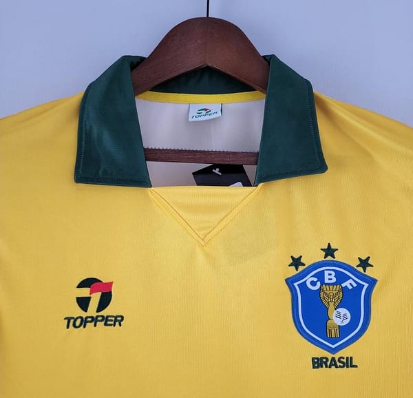 Retro 1988 Brazil Home Soccer Jersey - Image 8