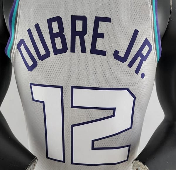 2019 NBA Oubre Jr. #12 Charlotte Hornets Grey Jersey - Image 8