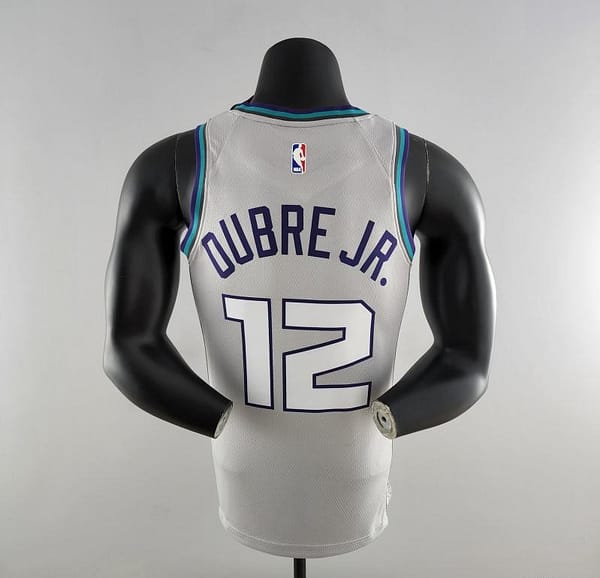 2019 NBA Oubre Jr. #12 Charlotte Hornets Grey Jersey - Image 9