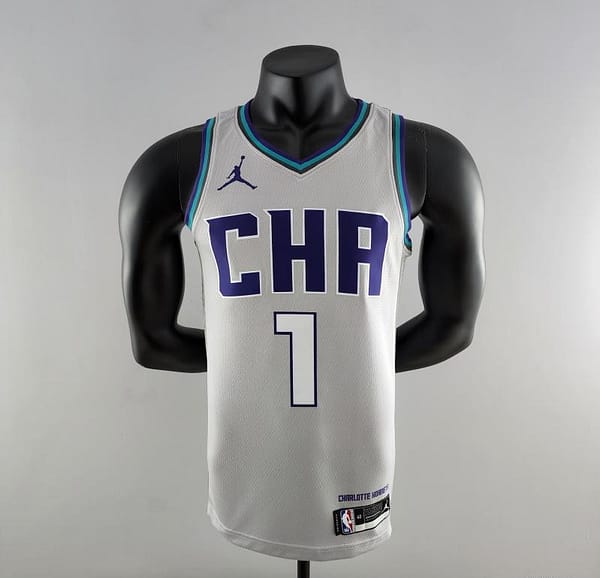 2019 Ball #1 Charlotte Hornets Grey NBA Jersey