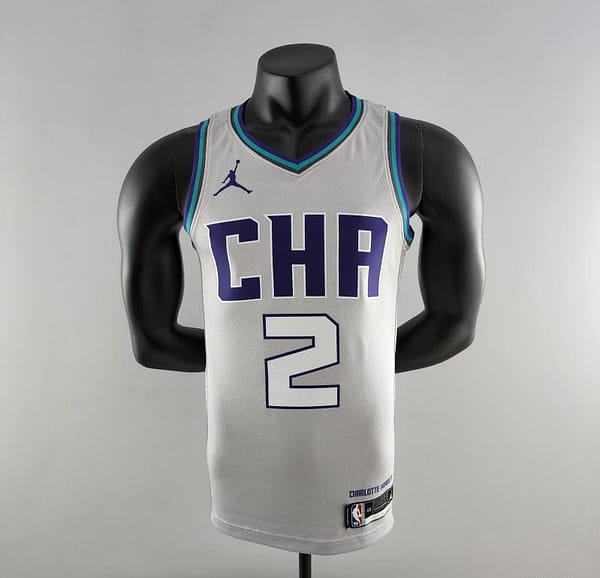 2019 Ball#2 Charlotte Hornets Grey NBA Jersey