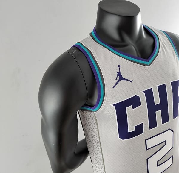 2019 Ball#2 Charlotte Hornets Grey NBA Jersey - Image 4