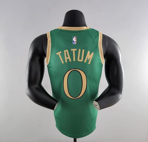 2020 Tatum #0 Boston Celtics City Edition Green NBA Jersey - Image 4