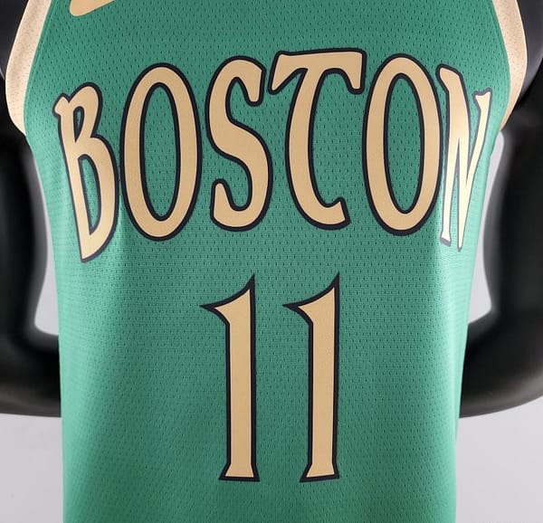 2020 IRVING #11 Boston Celtics City Edition Green NBA Jersey - Image 6