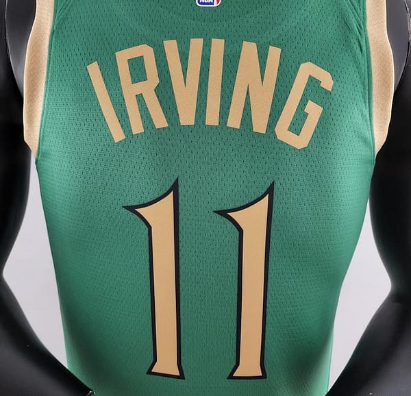 2020 IRVING #11 Boston Celtics City Edition Green NBA Jersey - Image 7