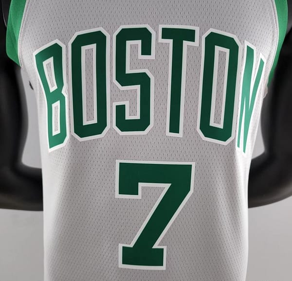 BROWN#7 Boston Celtics Grey NBA Jersey - Image 8
