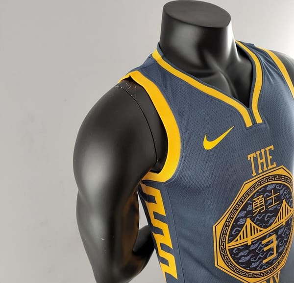 2018 POOLE#3 Golden State Warriors Grey NBA Jersey - Image 4