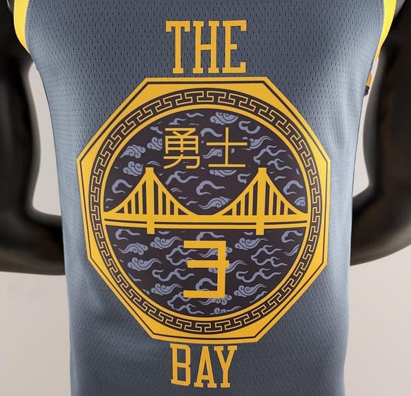 2018 POOLE#3 Golden State Warriors Grey NBA Jersey - Image 7