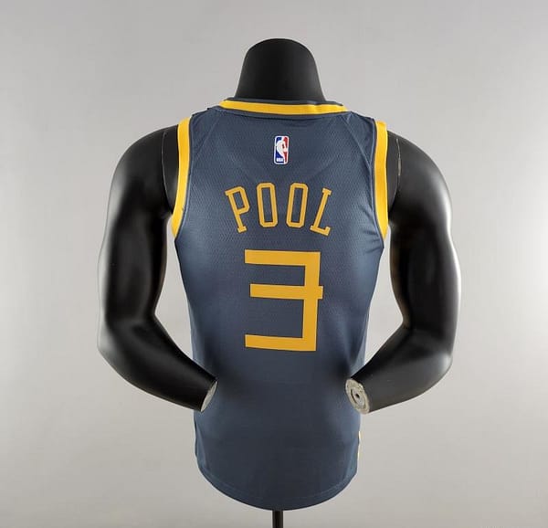 2018 POOLE#3 Golden State Warriors Grey NBA Jersey - Image 10