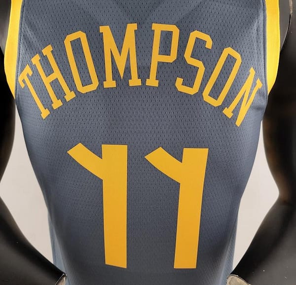 2018 HOMPSON #11 Golden State Warriors Grey NBA Jersey - Image 4