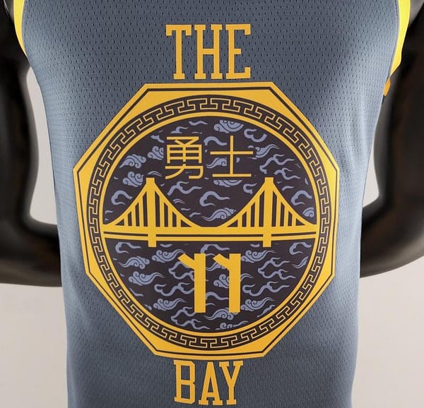 2018 HOMPSON #11 Golden State Warriors Grey NBA Jersey - Image 9