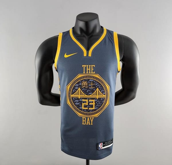2018 GREEN #23 Golden State Warriors Grey NBA Jersey