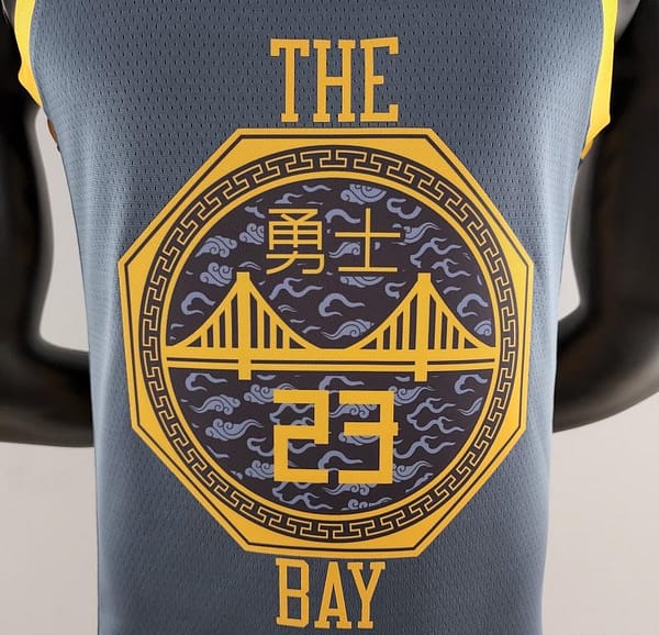 2018 GREEN #23 Golden State Warriors Grey NBA Jersey - Image 7