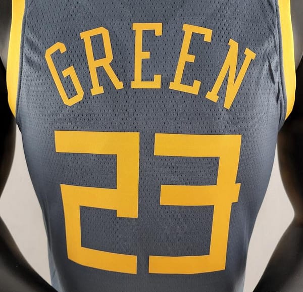 2018 GREEN #23 Golden State Warriors Grey NBA Jersey - Image 8