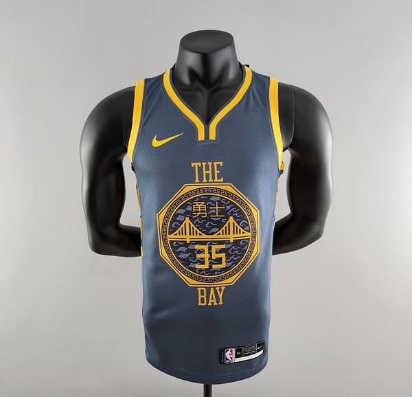 2018 DURANT #35 Golden State Warriors Grey NBA Jersey