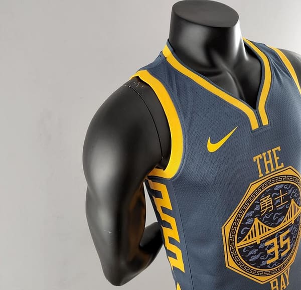 2018 DURANT #35 Golden State Warriors Grey NBA Jersey - Image 5