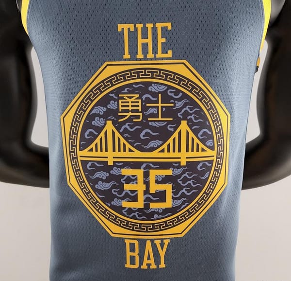 2018 DURANT #35 Golden State Warriors Grey NBA Jersey - Image 8