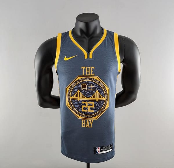 2018 WIGGINS #22 Golden State Warriors Grey NBA Jersey