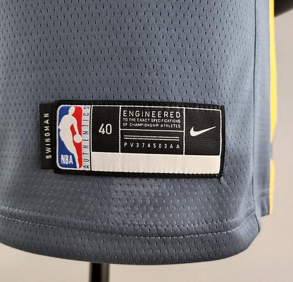 2018 WIGGINS #22 Golden State Warriors Grey NBA Jersey - Image 3