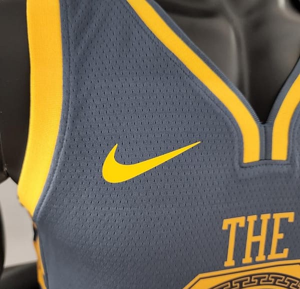 2018 WIGGINS #22 Golden State Warriors Grey NBA Jersey - Image 5