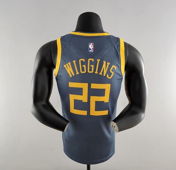 2018 WIGGINS #22 Golden State Warriors Grey NBA Jersey - Image 10