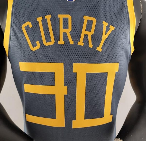 2018 Curry#30 Golden State Warriors Grey NBA Jersey - Image 5
