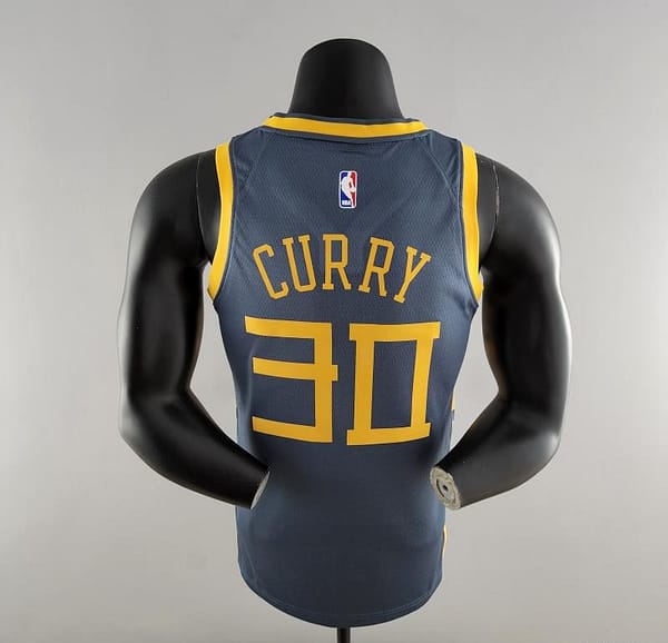2018 Curry#30 Golden State Warriors Grey NBA Jersey - Image 6