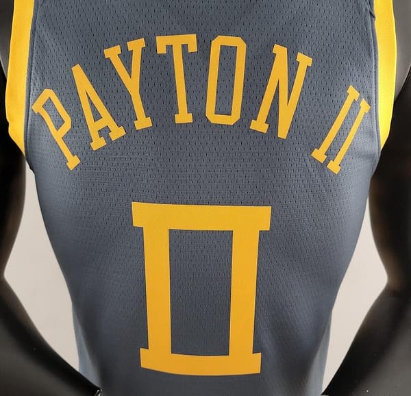 2018 PAYTON II#0 Golden State Warriors Grey NBA Jersey - Image 2