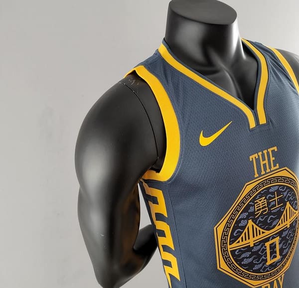 2018 PAYTON II#0 Golden State Warriors Grey NBA Jersey - Image 4
