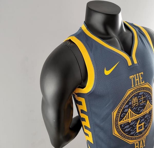 2018 YOUNG #6 Golden State Warriors Grey NBA Jersey - Image 4