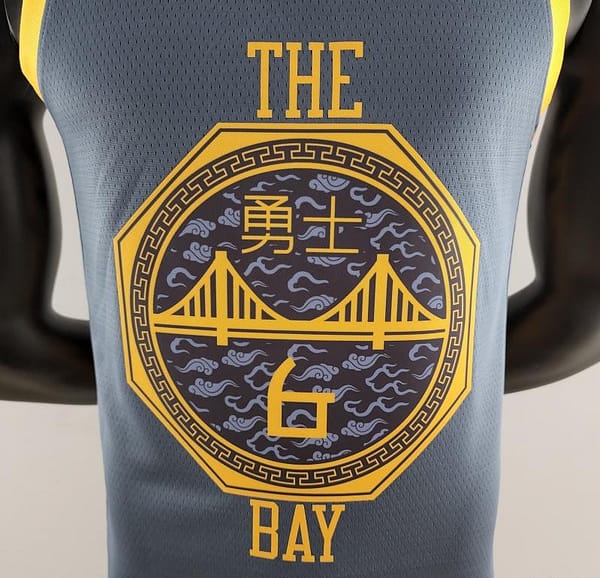 2018 YOUNG #6 Golden State Warriors Grey NBA Jersey - Image 7