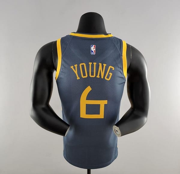 2018 YOUNG #6 Golden State Warriors Grey NBA Jersey - Image 9