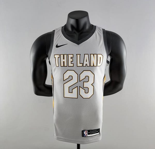 2018 JAMES #23 Cleveland Cavaliers Grey NBA Jersey