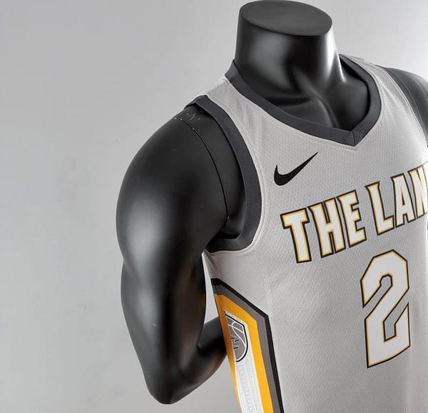 2018 Irving #2 Cleveland Cavaliers Grey NBA Jersey - Image 4
