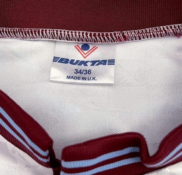 Retro 89/90 West Ham Away Soccer Jersey - Image 8