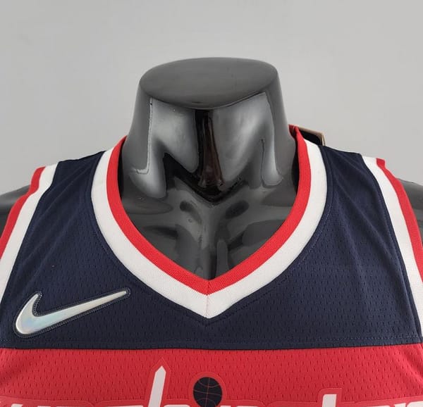 75th Anniversary JORDAN #23 Wizards Red, White And Blue NBA Jersey - Image 6