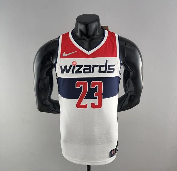 75th Anniversary JORDAN #23 Wizards Black Red White NBA Jersey