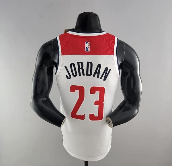 75th Anniversary JORDAN #23 Wizards Black Red White NBA Jersey - Image 4